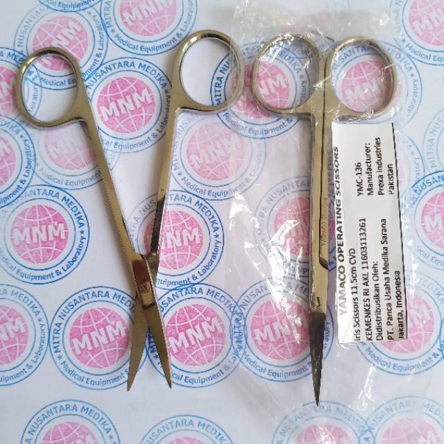 Gunting Mata Ujung Bengkok 11,5cm  Iris Scissors