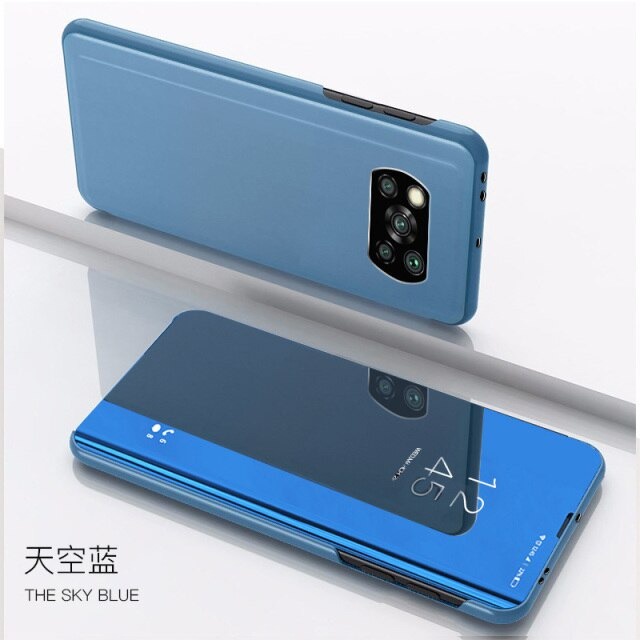 Redmi Poco X3 clear view standing flip case