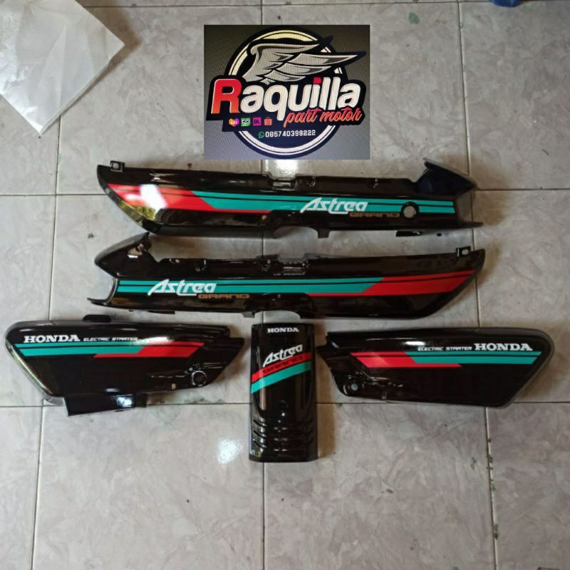 Cover Body Astrea Grand Bulus Body Grand Bulus Bodi Astrea Grand Bulus Set Striping Merah Hijau