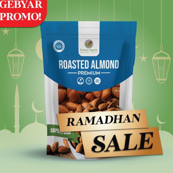 

Cuci Gudang Awal Tahun Kacang Almond Panggang Kupas 1kg / Roasted Almond 1kg - Tawar Diskon