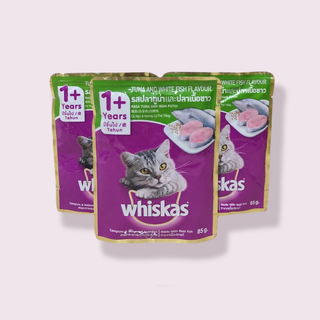 Makanan Kucing Whiskas Pouch 85gr Dewasa 1+