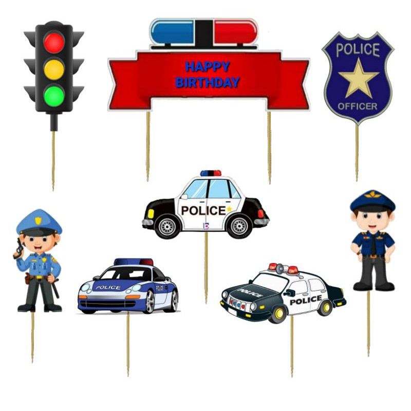 Jual Topper Cake/Cupcake Tambah Nama, Hiasan Kue Ulang Tahun, Motif