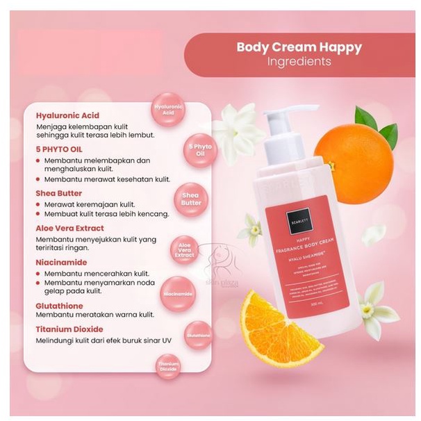 NEW Scarlett Happy Series Whitening Body Care Paket 5in1