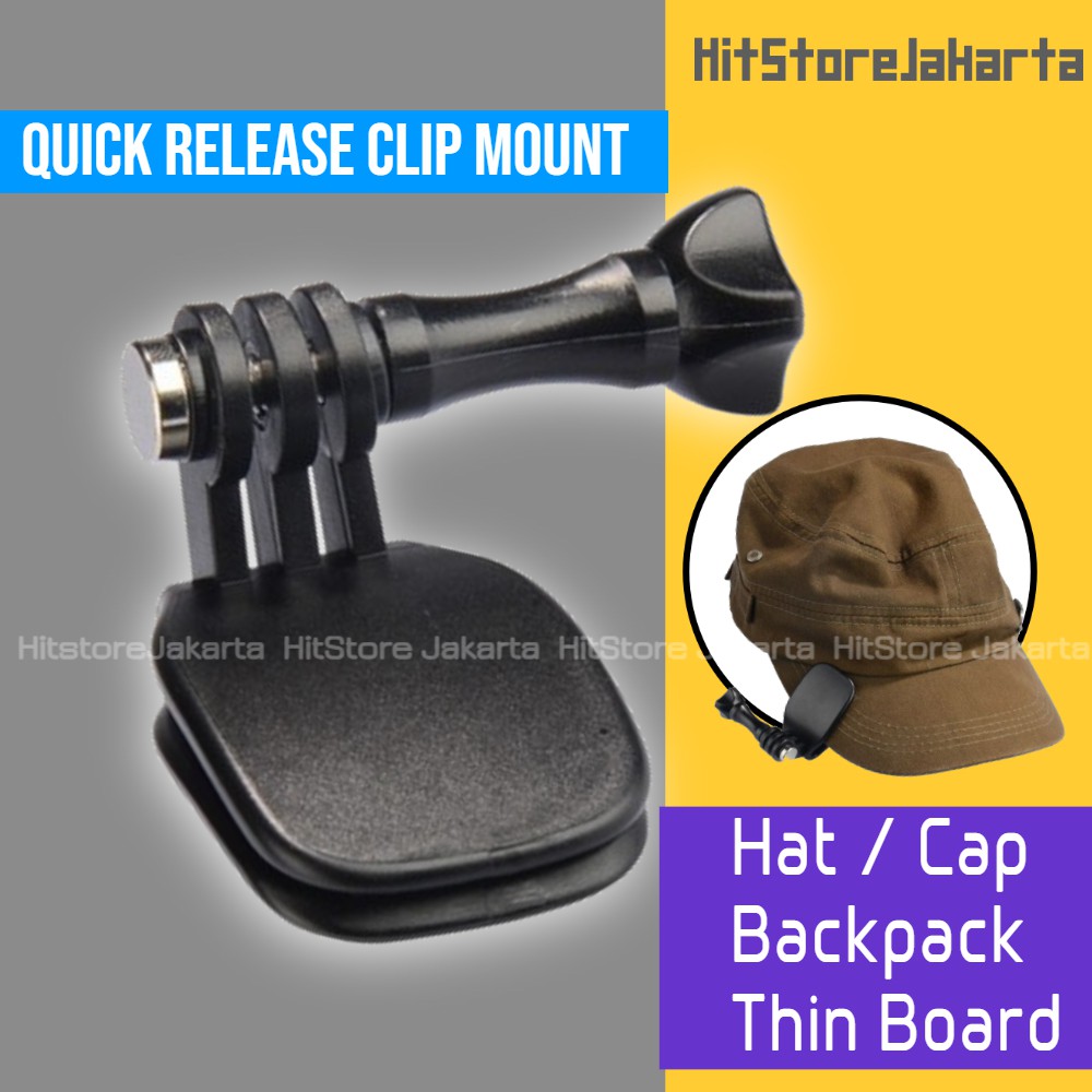 Quick Release Clip Mount Topi Cap Hat Backpack Mount GoPro Yi BPro Insta360 SJCAM Osmo Action Cam Cl