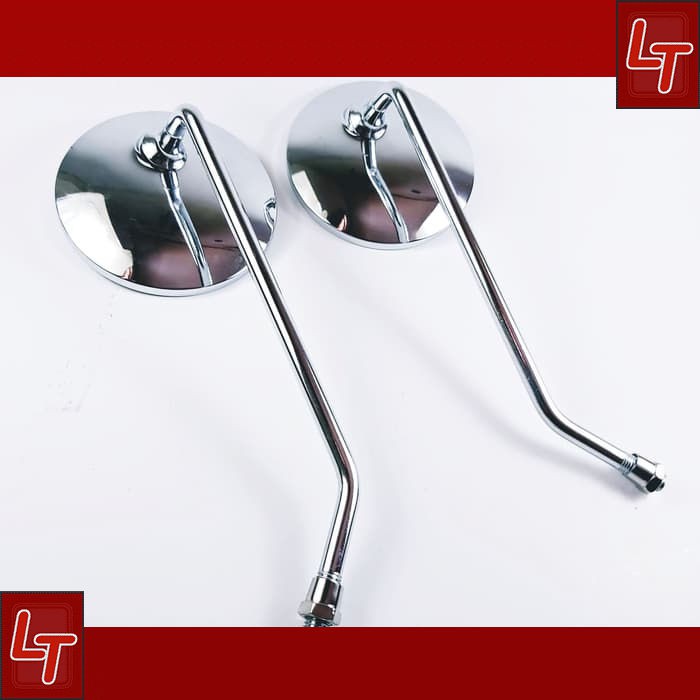 Spion Bulat Yamaha Klasik Chrome Tiang Panjang Motor Retro Japstyle