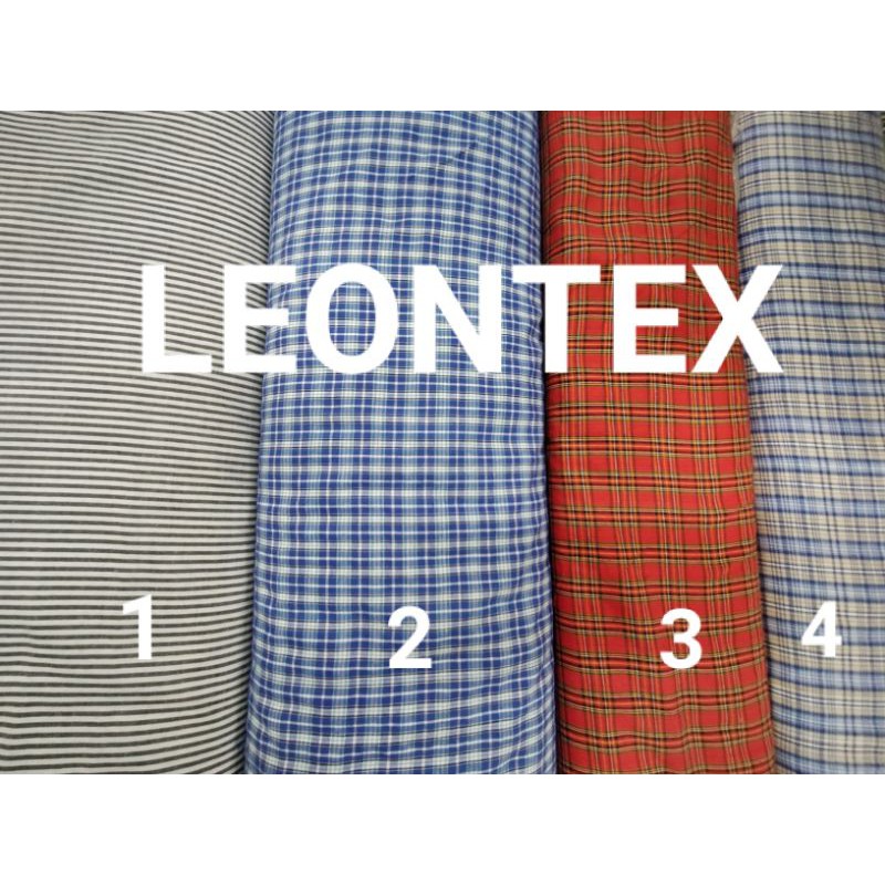 kain katun kotak untuk seragam / gamis / kemeja