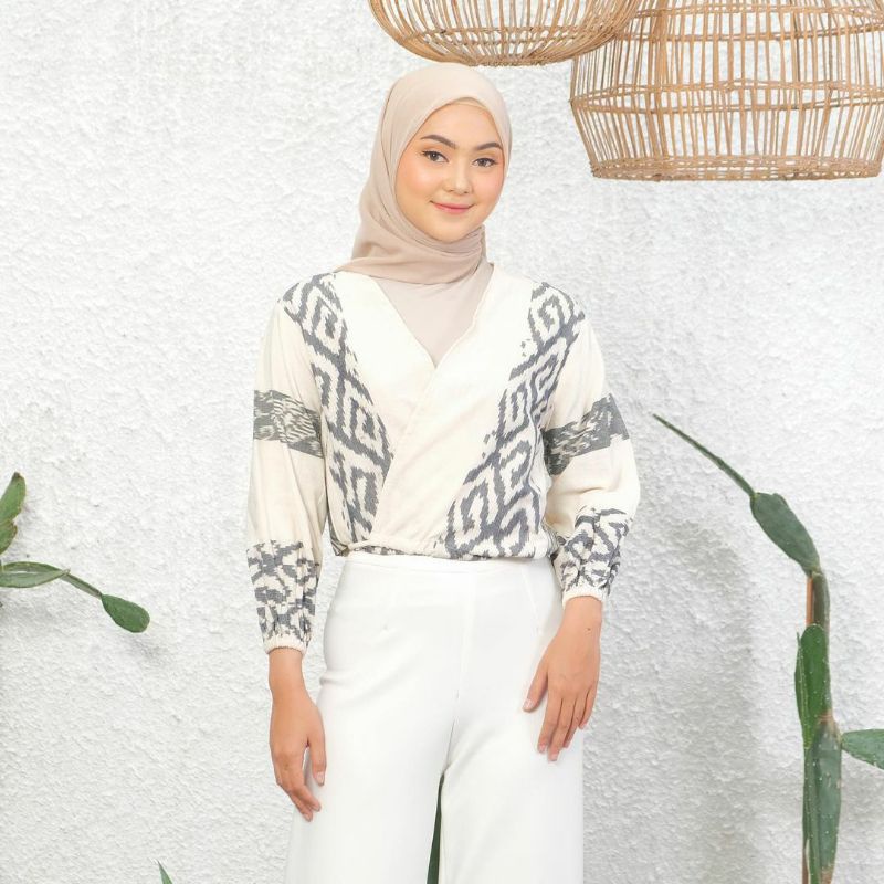 blouse tenun atasan tenun rompi tenun blazer baju tenun jepara Btj8