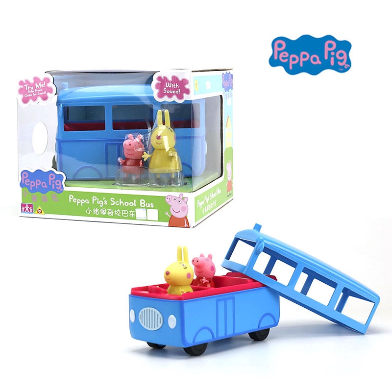 peppa pig school and bus playset