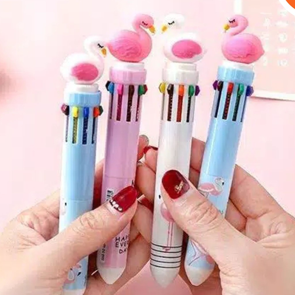 

10 Warna Pulpen Mekanik Flamingo