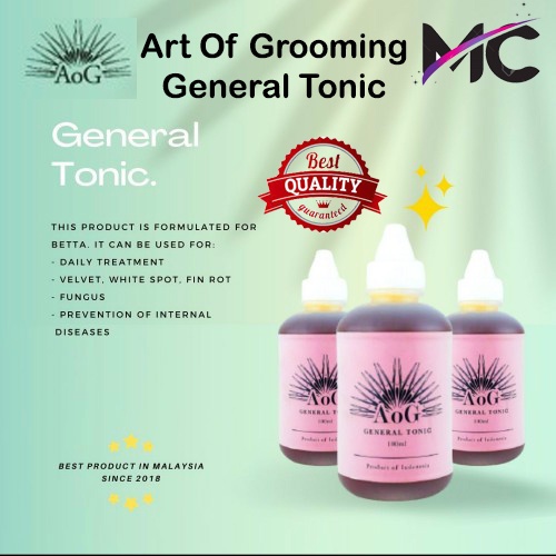 AOG General Tonic dan Safe Original Obat Ikan Vitamin Grooming Cupang Guppy Arwana Chana Discus Louhan dan lain lain