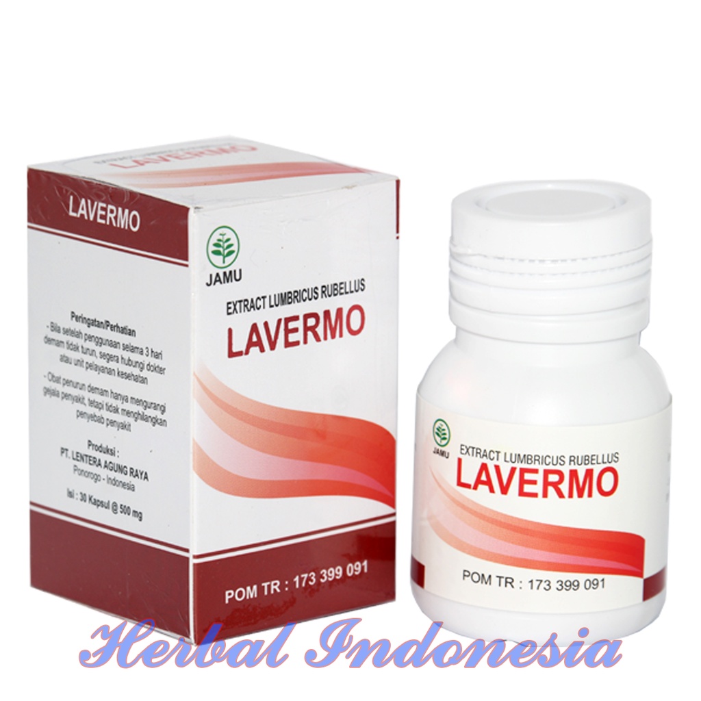 Kapsul Extract LAVERMO | Herbal Untuk Demam Original isi 30 kapsul