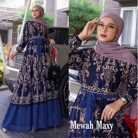Gamis Wanita Syari lebaran 2021 Trendy Busana Muslim Terbaru Kekinian Termurah Modern 2021 F9I3