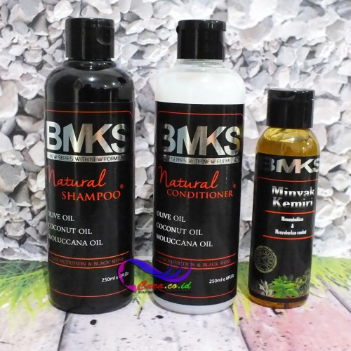 ✨ AKU MURAH ✨[BPOM] Paket 3in1 BMKS ( Shampoo + Conditioner + Minyak Kemiri )