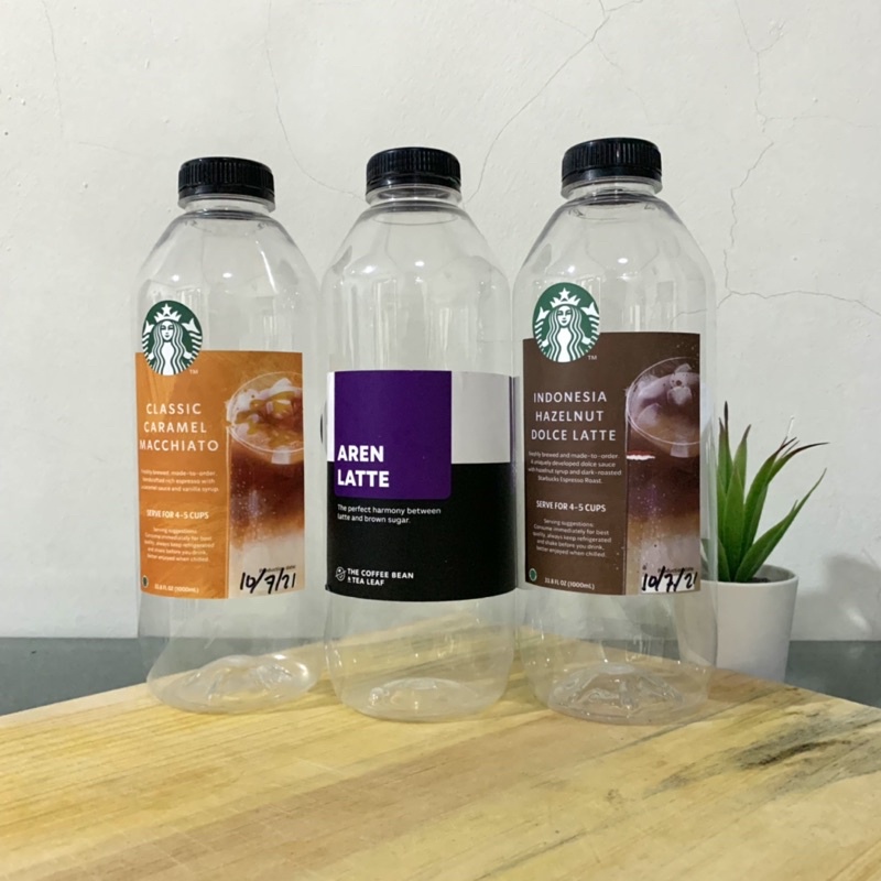 Botol Plastik Besar Bekas Coffee Bean, Starbucks, Chatime Asli Original Murah