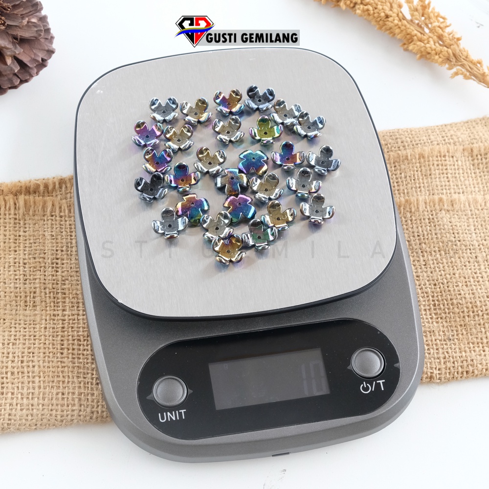 Manik Cangkang Glossy Hitam 10gram