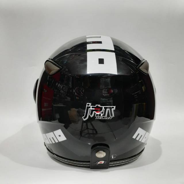 Helm Momo pilot jpn Hitam gloss