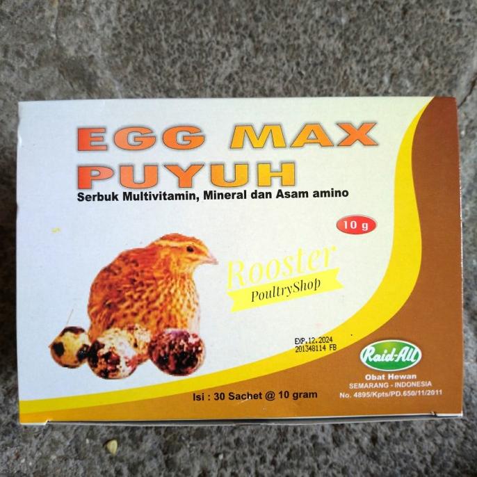 

TERBATAS EGG MAX PUYUH 1 Dus isi 30 Sachet