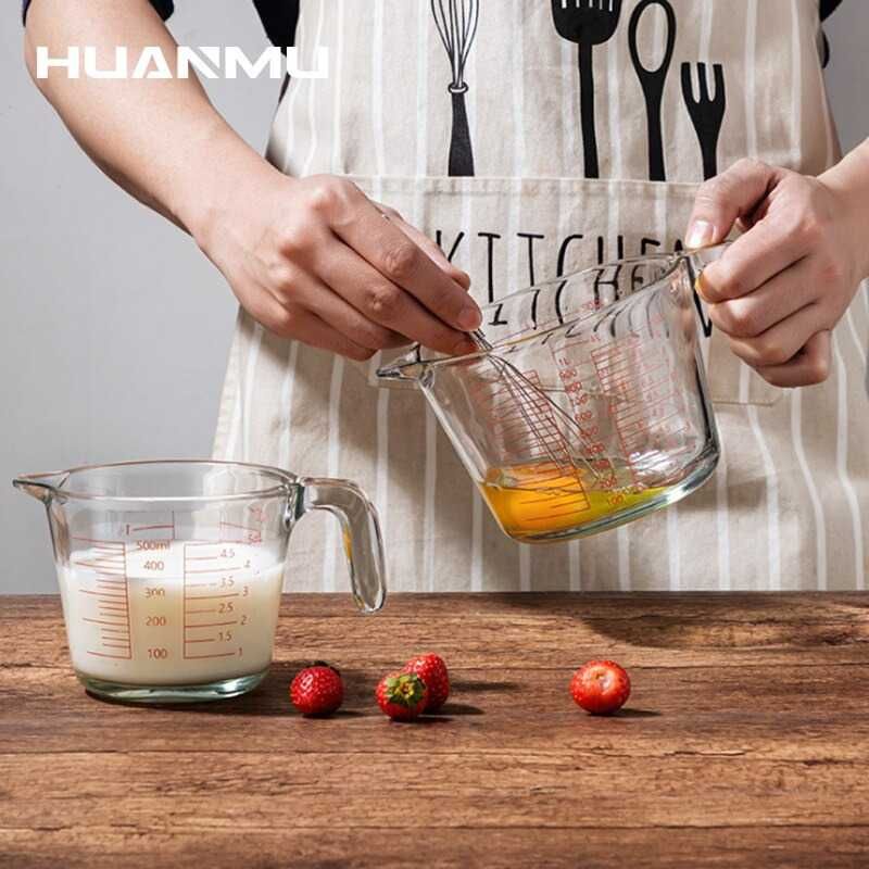 SALE-  Gelas Takar Ukur Minyak, Susu, Kopi, Santan Kaca 100ml / Gelas Takar Dapur Kaca