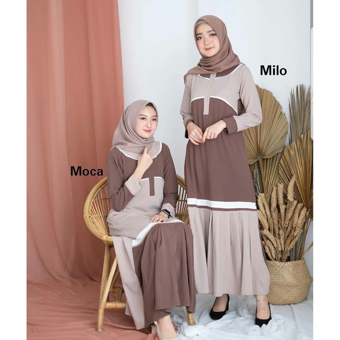 CYRA DRESS | GAMIS MUSLIM WANITA | BAJU GAMIS REMAJA - Milo