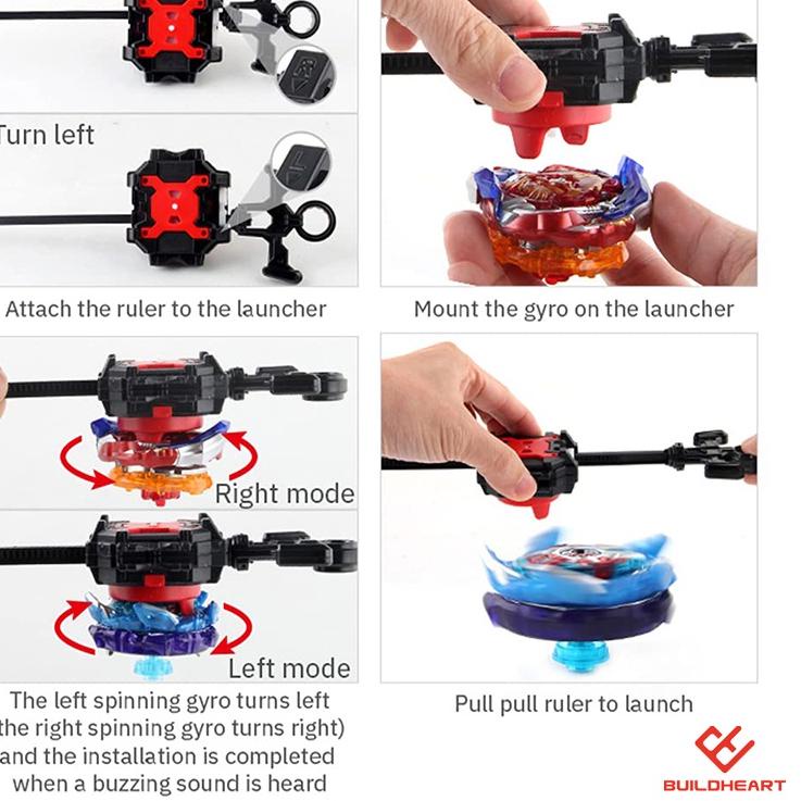 Terlaris.. BUILDHEART Gasing Beyblade Mainan Gangsing Beyblade Murah Gyro Spinning Top Launcher