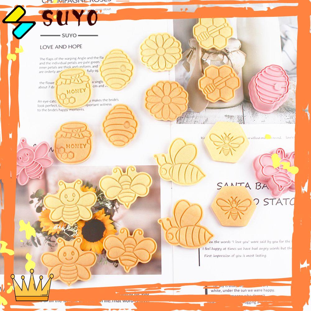 Suyo 8pcs / set Cetakan Kue / Biskuit / Madu 3D DIY