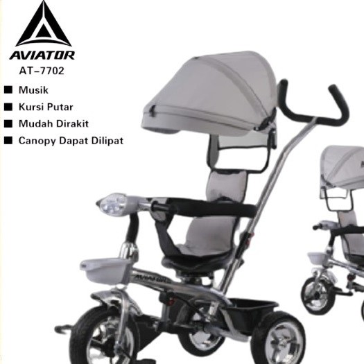 Sepeda stroller Anak Roda 3 Aviator AT-7702