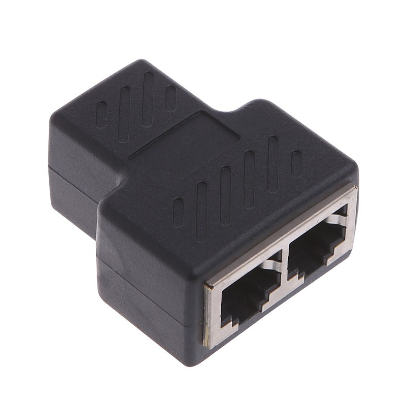 btsg 1 To 2 Ways LAN Ethernet Network Cable RJ45 Female Splitter Connector Adapter