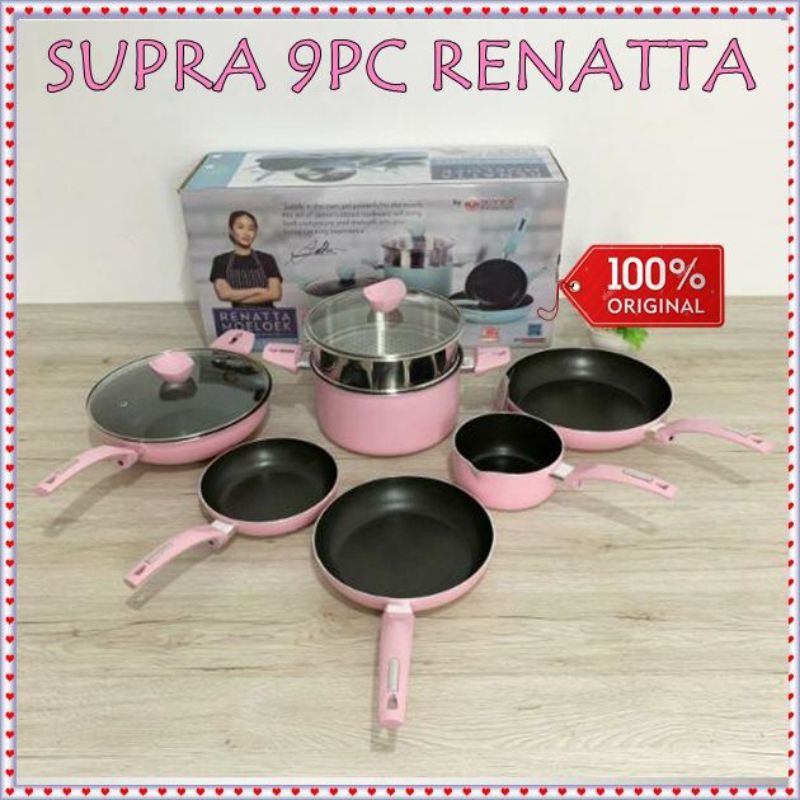 Supra Panci Set 9 pcs Pastel Renatta Moeloek
