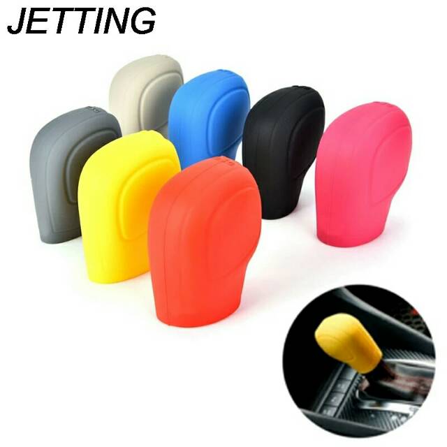 Biru Blue Murah Cover Sarung Karet Silicone Knob Mobil Matic Pelindung Persnel Gigi Gear Shift Knob
