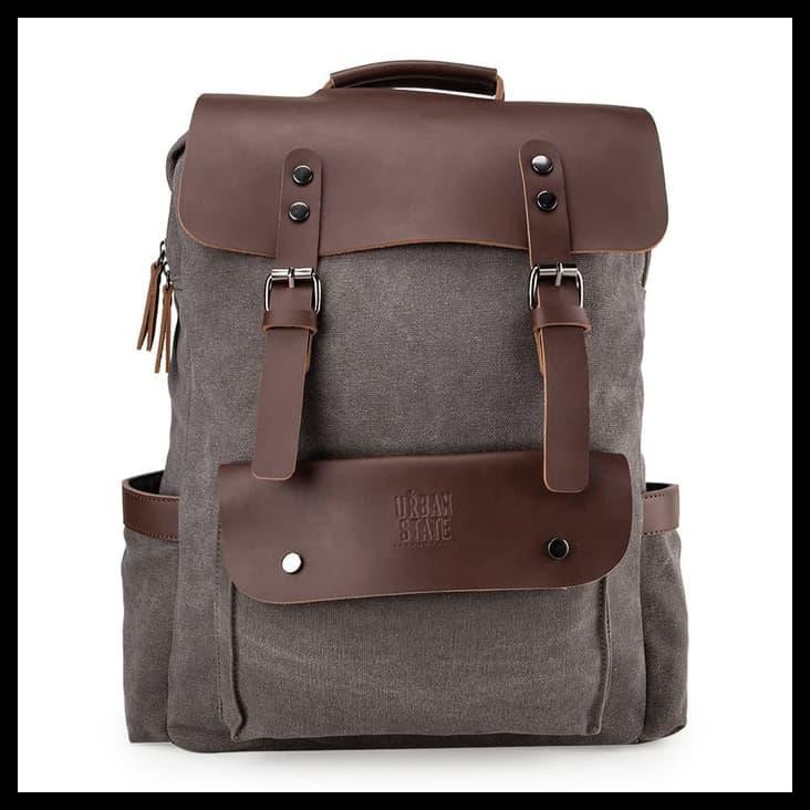 Urban State - Canvas PU Explorer Backpack - Grey