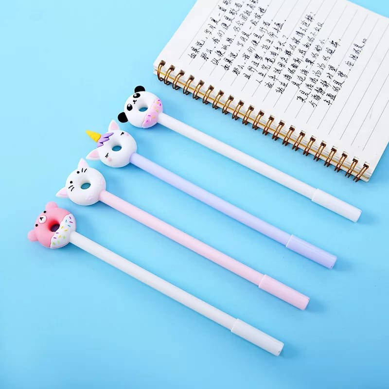 PULPEN GEL MOTIF KARAKTER DONUT LUCU IMUT / BOLPEN GEL KARAKTER F841