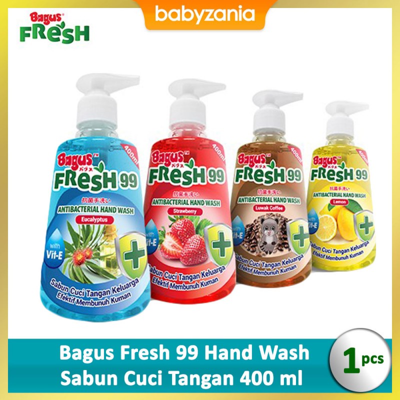 Bagus FRESH 99 AntiBacterial Hand Wash Sabun Cuci Tangan Botol 400 ml