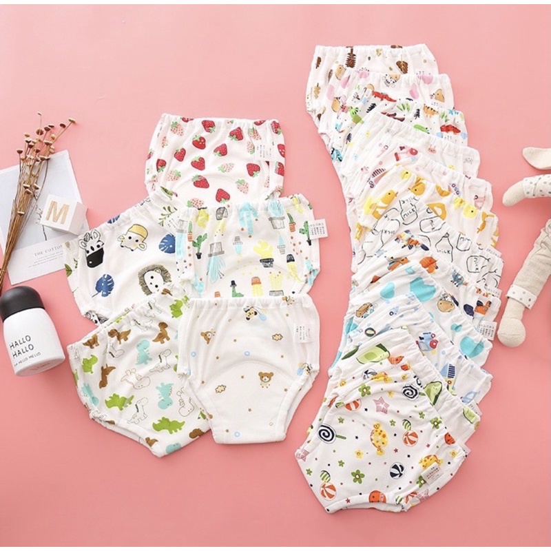 Popok Celana Dalam Kain 6 layer / Cloth Diaper / Clodi / Toilet Training Diaper