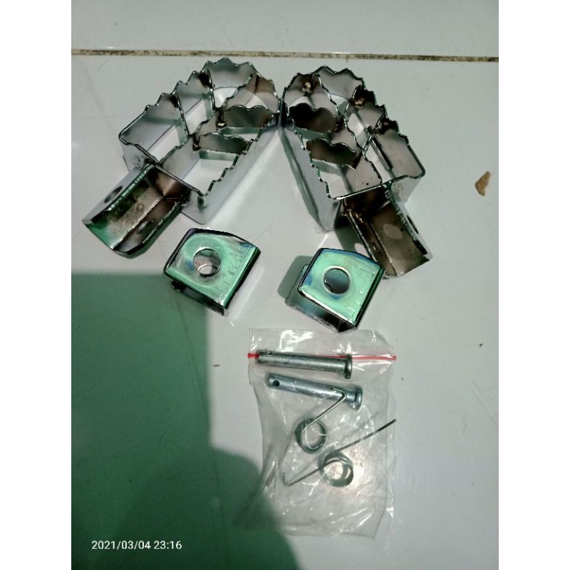 step depan FOOTSTEP DEPAN LEBAR UNIVERSAL KLX CRF TS SUPERMOTO DTRACKER KLX BF BEBEK MODIF GTX TRAIL