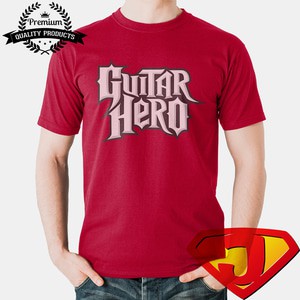 Kaos Gamers Pria /  - Guitar Hero Logo