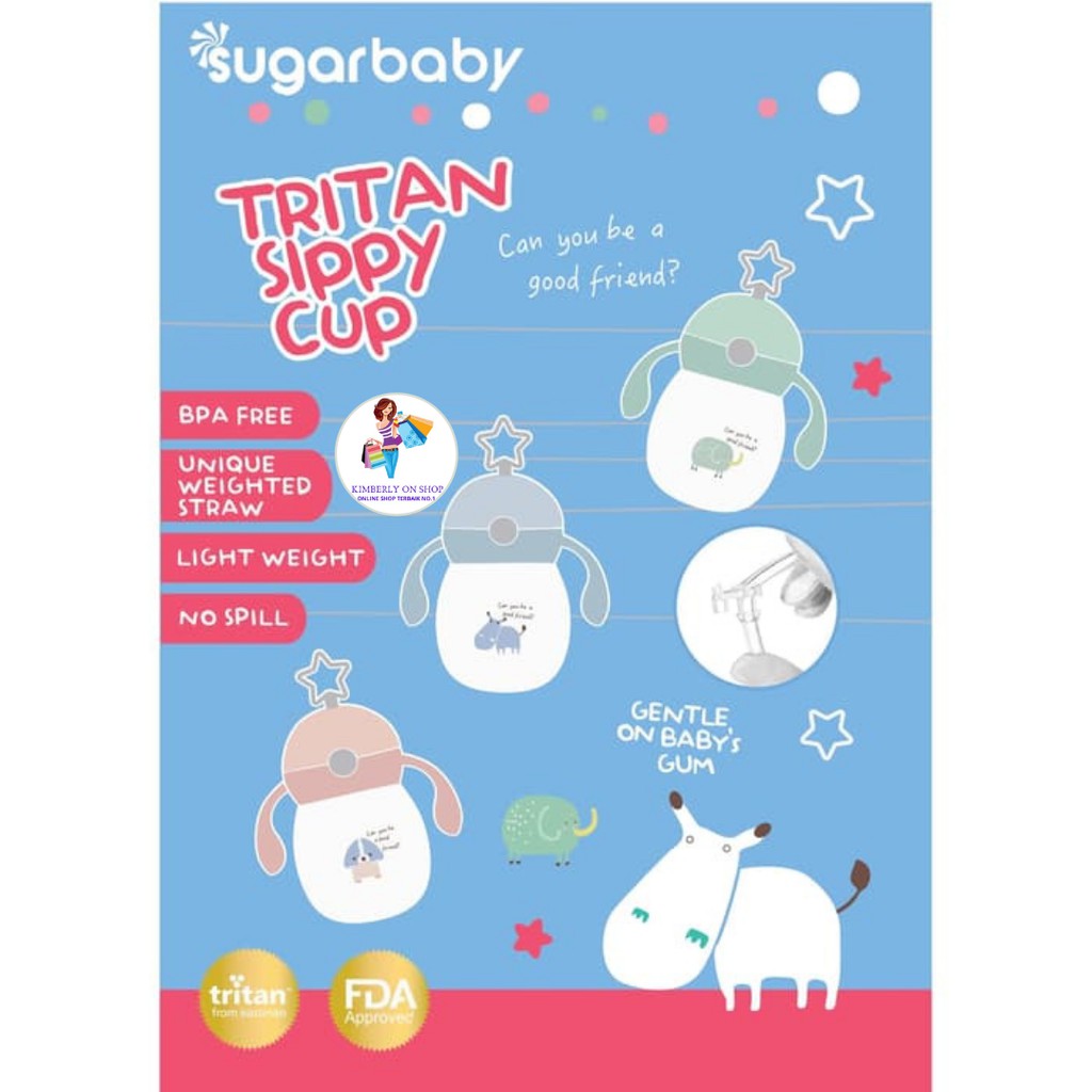 Sugar Baby Botol Minum TRITAN Sippy Cup Star (280ml , 9mo+) TSC ST 280