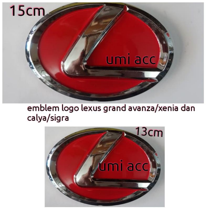 Emblem Logo Lexus Grand Avanza-Xenia Depan Belakang Merah