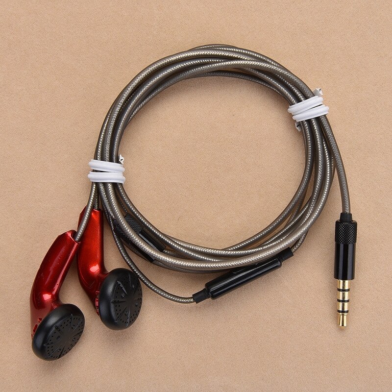 DIY MX500 Heavy Bass Flat Head Hifi Earphone In Ear Earbuds with Microphone