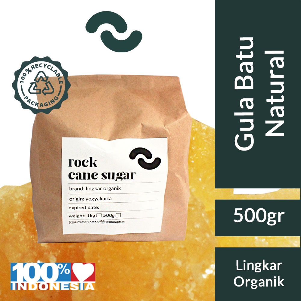 

Gula Batu Tebu Natural 500g- Lingkar Organik Curah Ramah Lingkungan