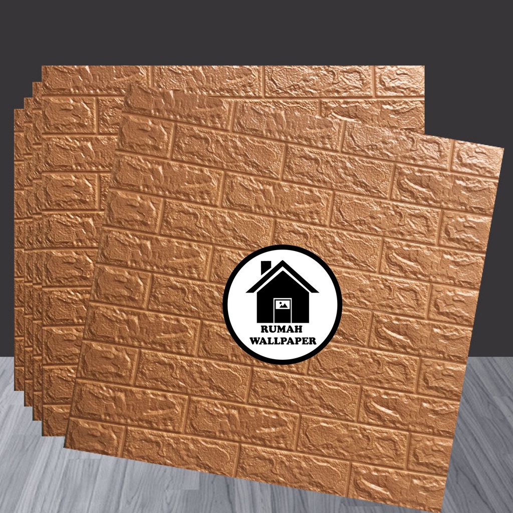 Jual RW Wallpaper Foam Coklat Bata 3D Bata Warna Coklat Premium Wall ...