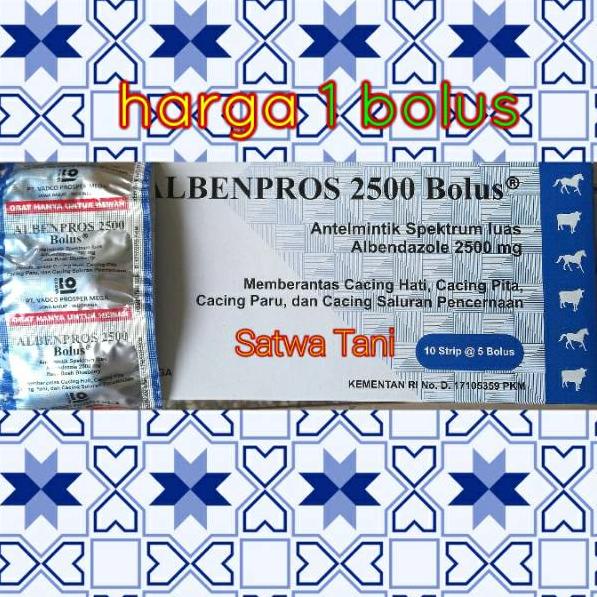 

[PRODUK S0ZUG] Albenpros 2500 bolus (harga 1 bolus) rasa blueberry SWG