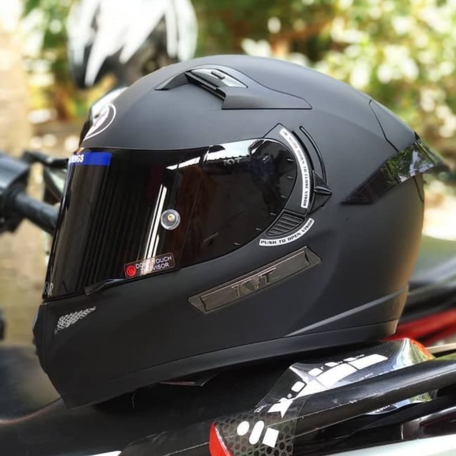 KYT K2 RIDER BLACK DOFT PAKET GANTENG