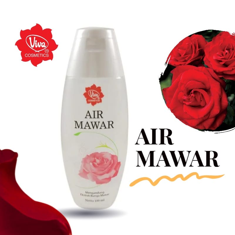 VIVA AIR MAWAR 100ML ORIGINAL BPOM - AIR MAWAR VIVA 100ML ORIGINAL