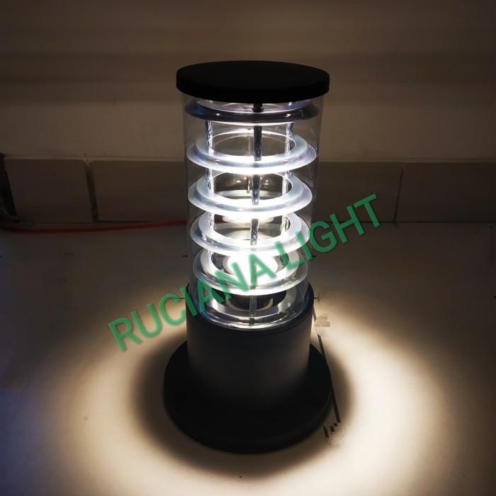 Lampu | Lampu Pilar / Lampu Taman / Lampu Minimalis Bulat Rf Kaca (Housing)