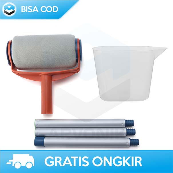 KUAS ROLL CAT DINDING ALLOET PAINT ROLLER PRO DIY OTOMATIS PRAKTIS ORI