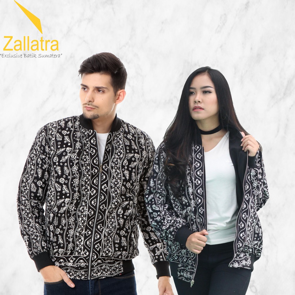 Jaket Bomber Couple Batik Asli Berkualitas - Bomber Zallatra