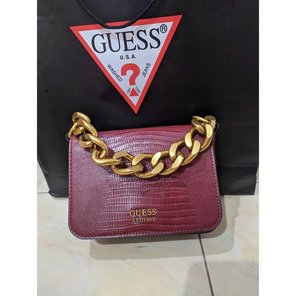Tas guess hand shoulder bag crocco original (small)