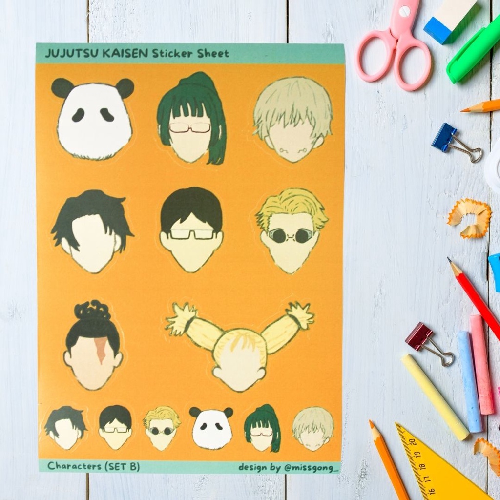 

Jujutsu Kaisen Stiker Handphone / Jurnal / Scrapbook Sticker (B)