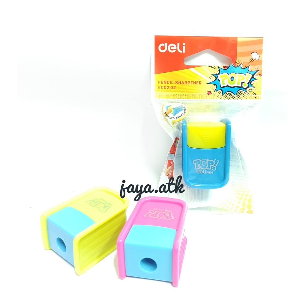 

RAUTAN PENSIL SERUTAN SHARPENER PENSIL 1 LUBANG HOLE MINI KECIL LUCU WARNA WARNI DELI R-002