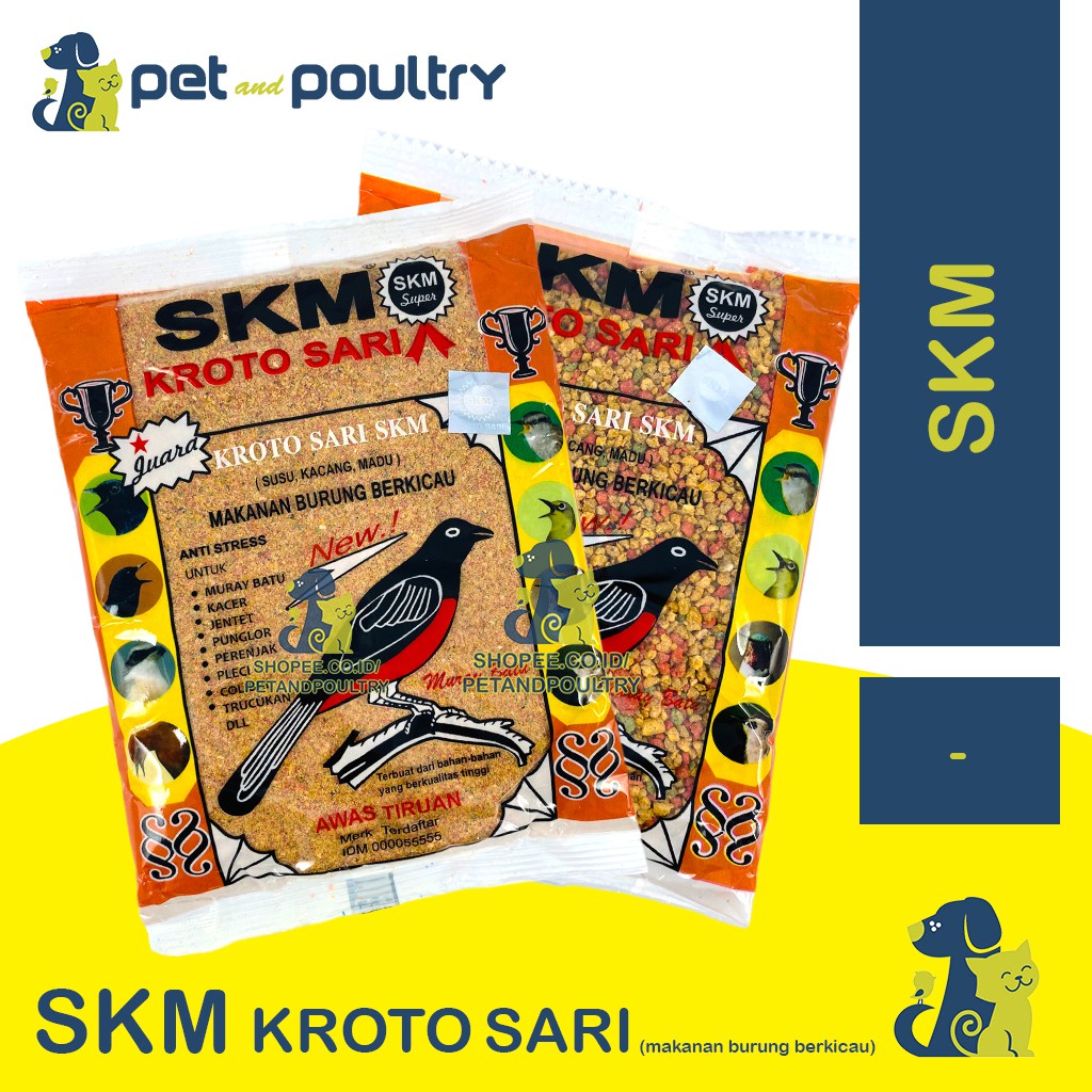 TERMURAH SKM KROTOSARI - VOER PAKAN BURUNG BERKICAU - SKM KROTO SARI KASAR & SKM KROTO SARI HALUS